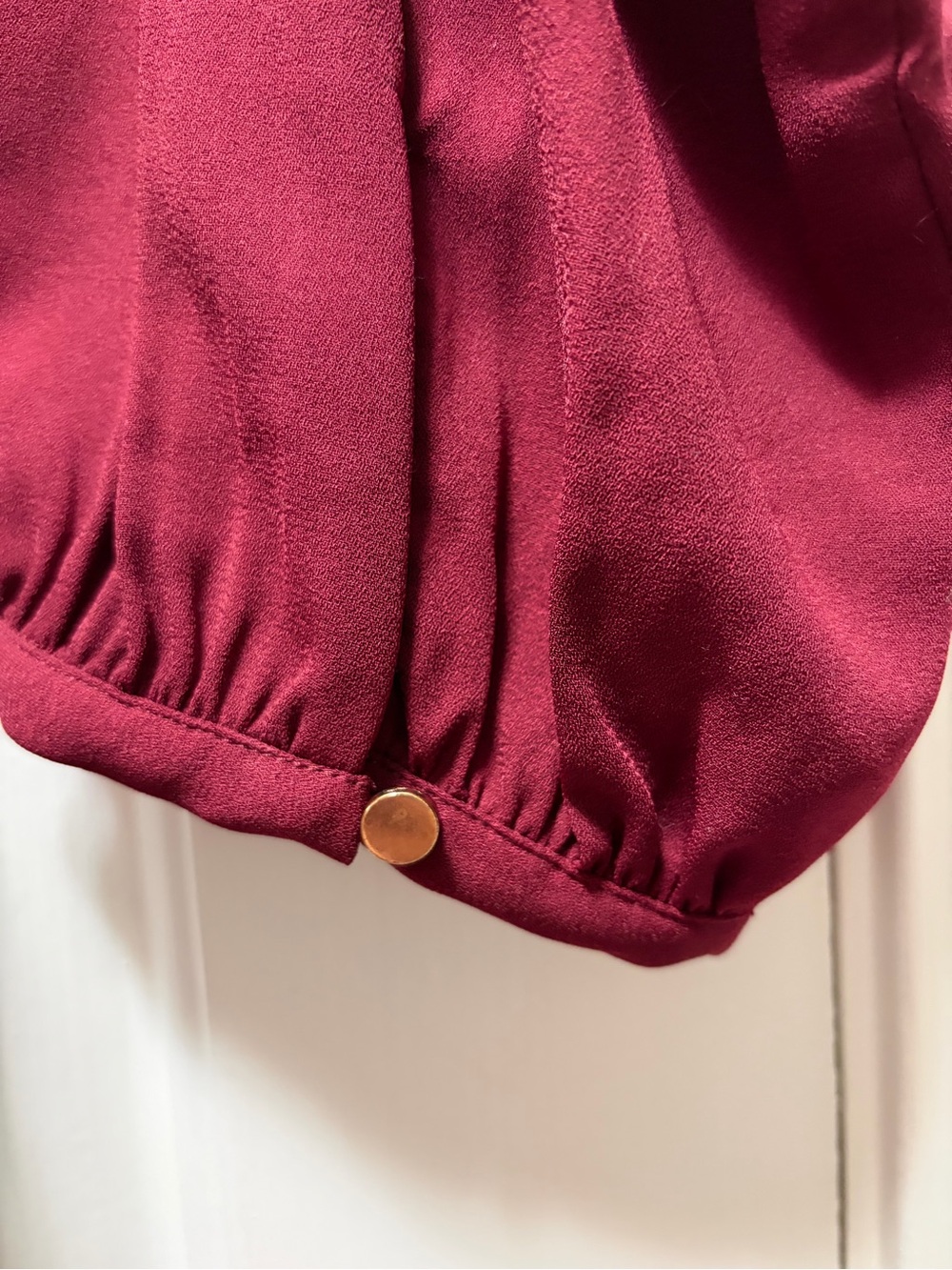 a new day Burgundy Tie-Waist V-Neck Midi Dress - Picture 5 of 6